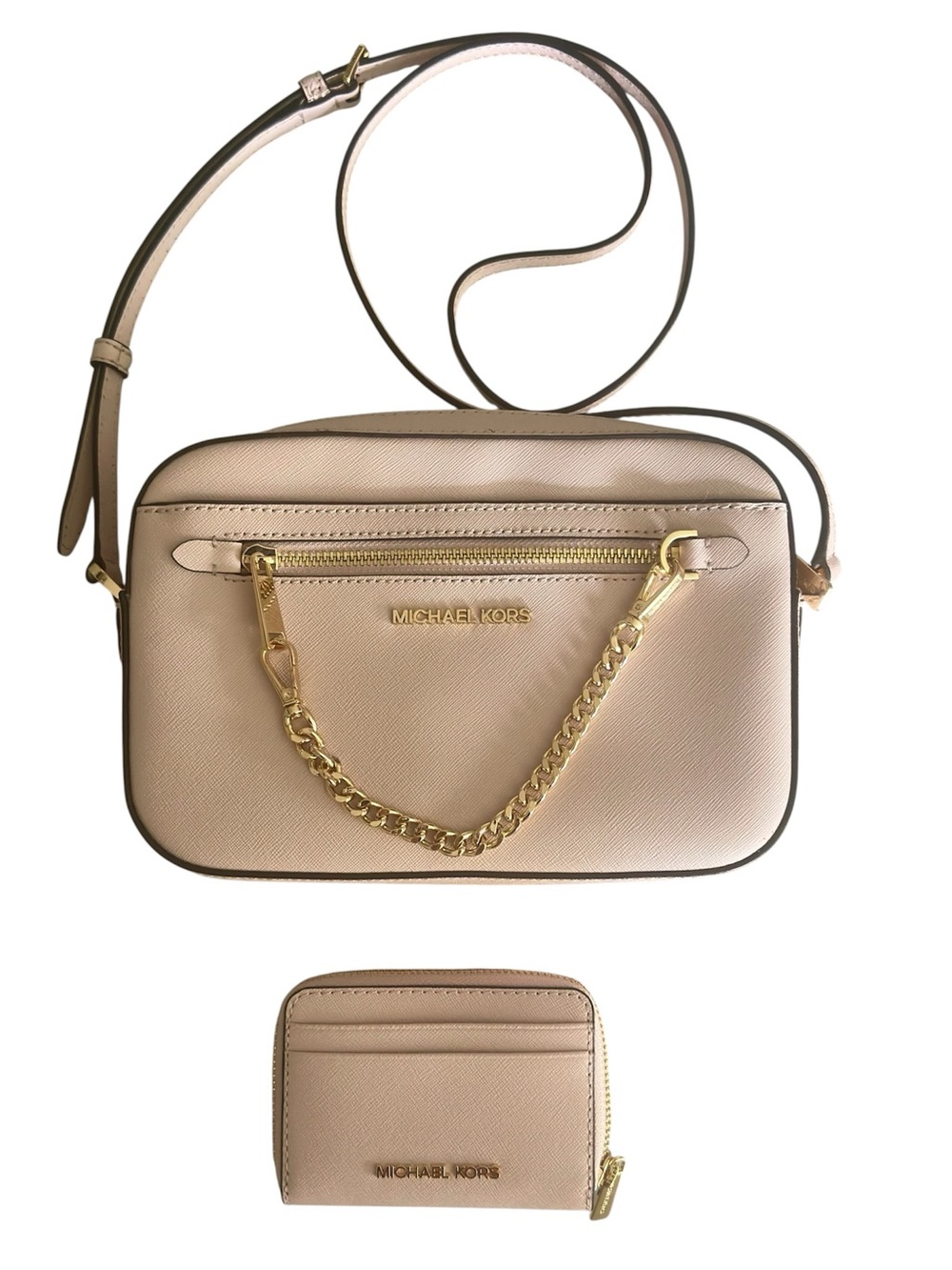 Michael Kors Jet Set Large East, West Chain Crossbody Bag & Jet Set Wallet